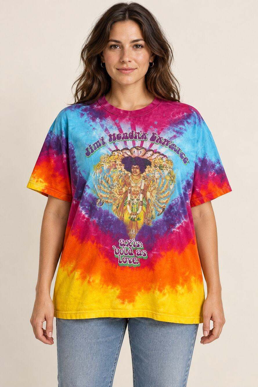 Liquid Blue Jimi Hendrix Axis Bold as Love Tie-Dye T-Shirt XXL